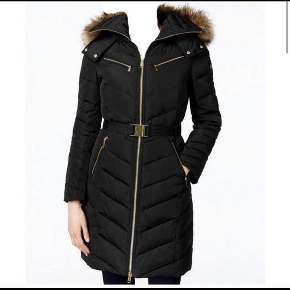 Michael Kors mid length puffer coat